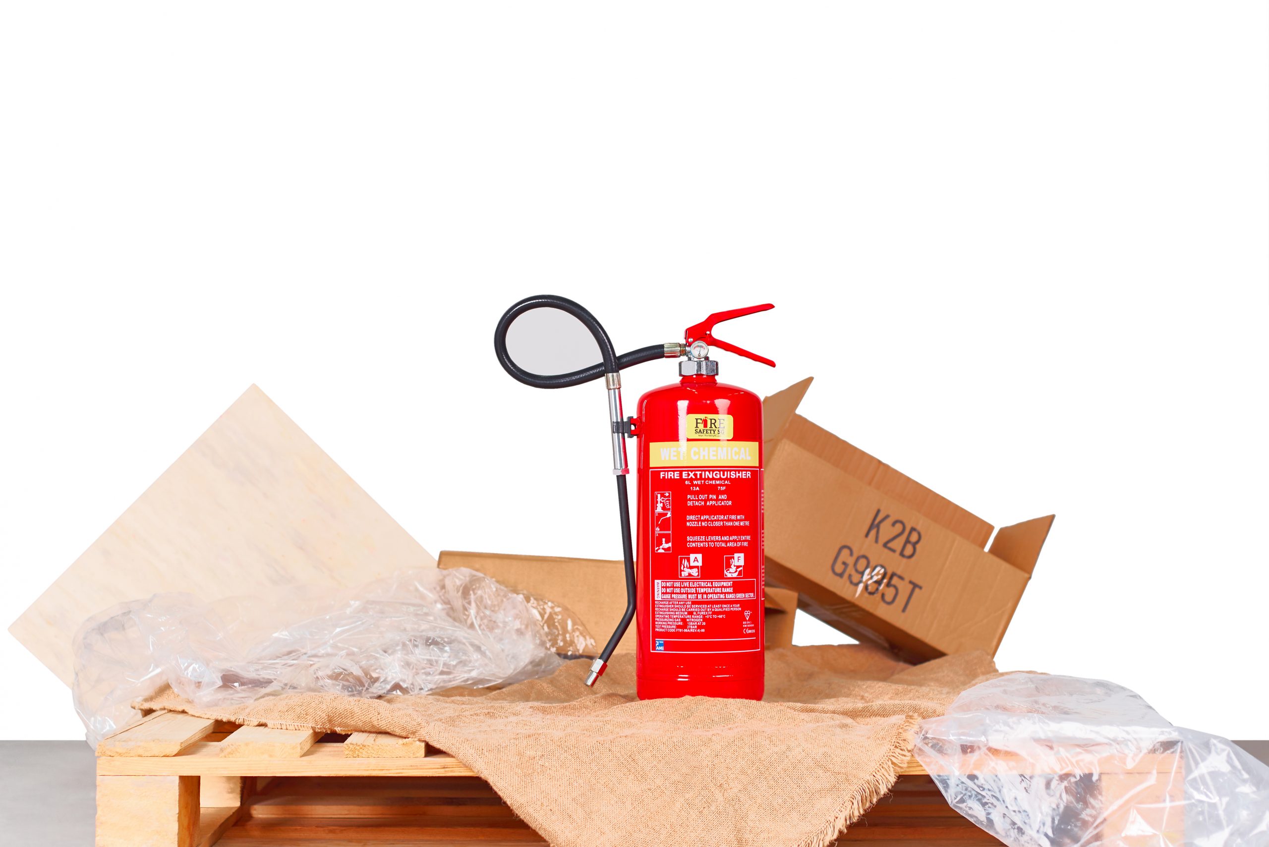Wet Chemical Fire Extinguisher on pallet